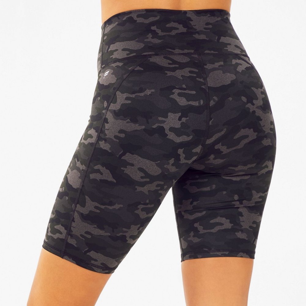 High Waist Camo Biker Shorts